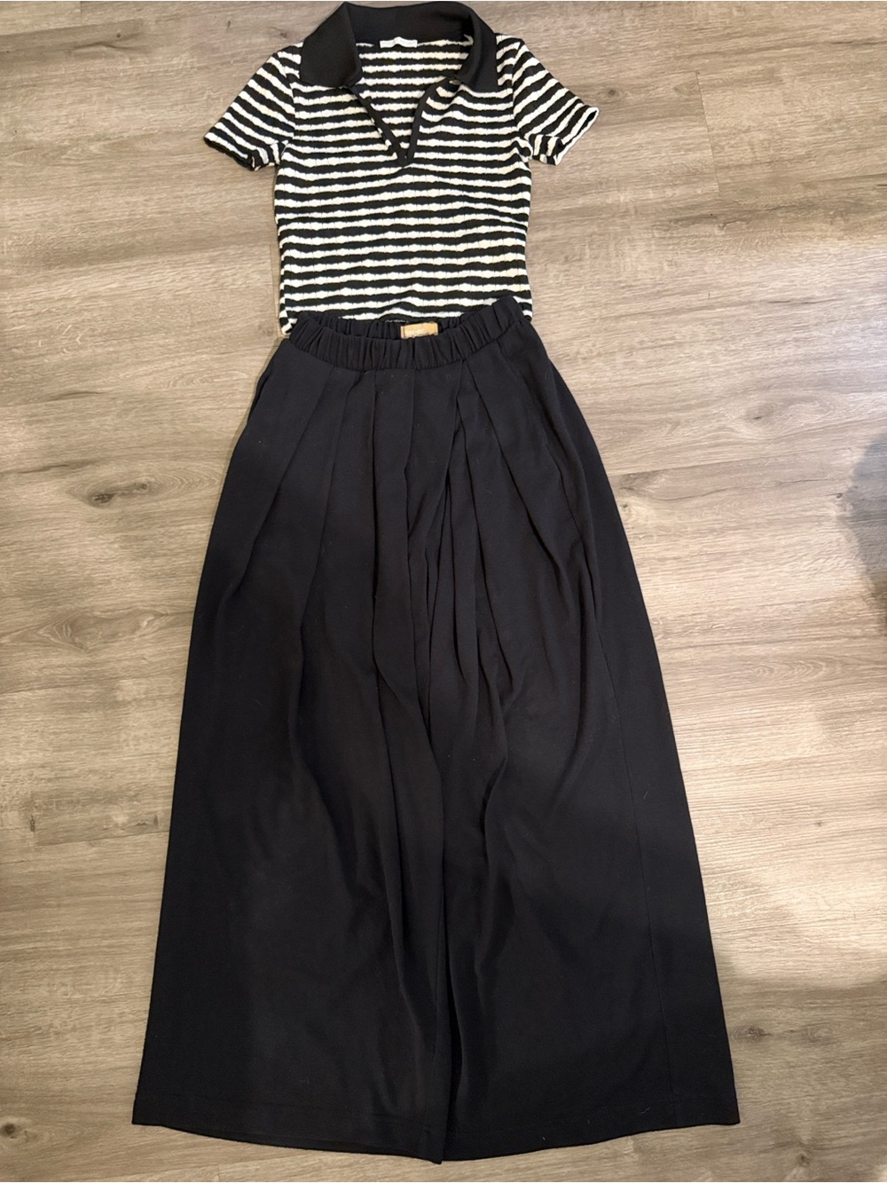 🩷Firm Price🩷2 pieces matching set Zara Top + free people wide leg pants